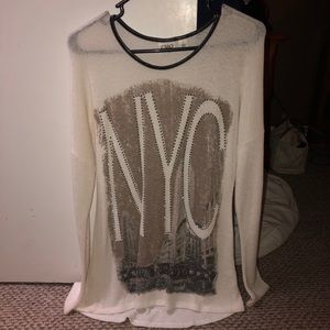 Long sleeve knitted blouse